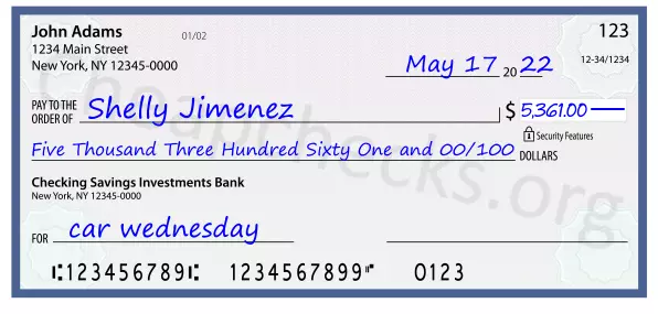 memo line written on a check