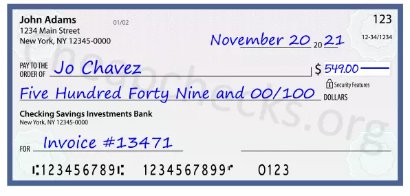 memo line written on a check