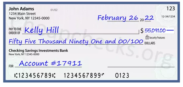 memo line written on a check