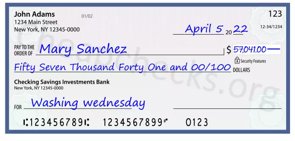 memo line written on a check