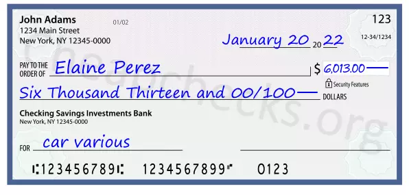 memo line written on a check