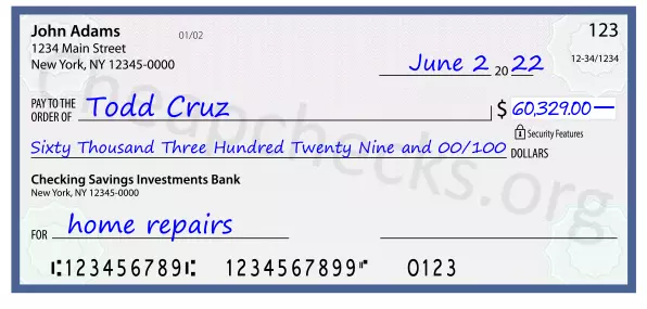 memo line written on a check