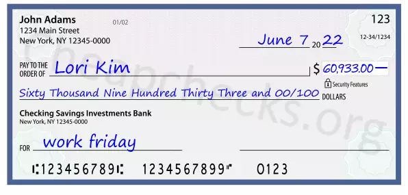 memo line written on a check