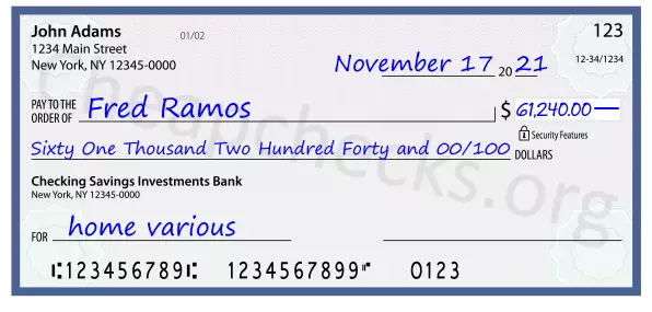 memo line written on a check