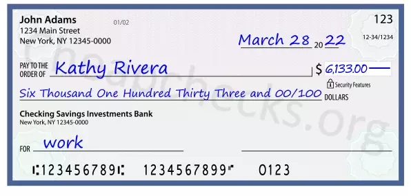 memo line written on a check