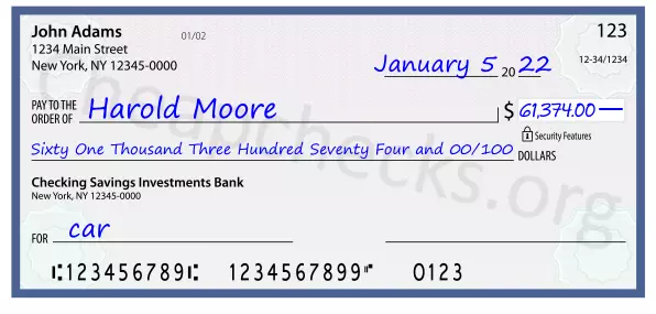 memo line written on a check