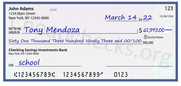 memo line written on a check