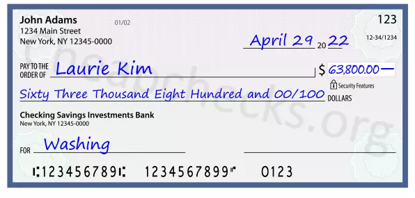 memo line written on a check