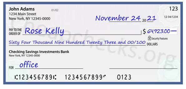 memo line written on a check