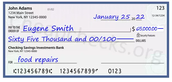 memo line written on a check