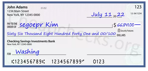 memo line written on a check