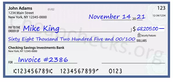 memo line written on a check