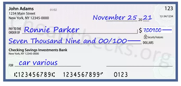 memo line written on a check