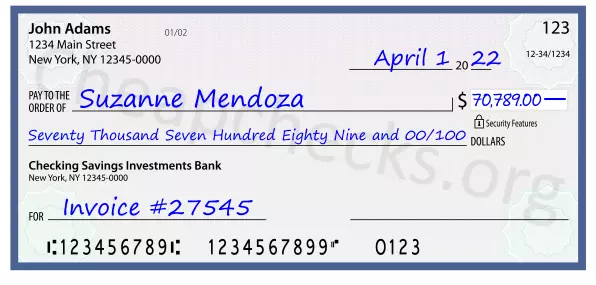 memo line written on a check