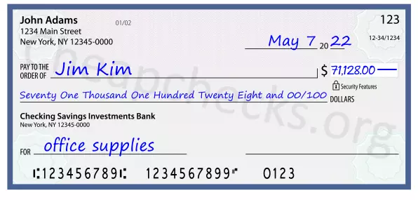 memo line written on a check