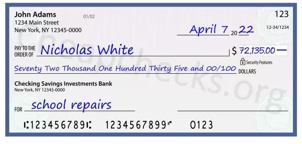 memo line written on a check