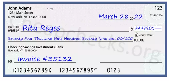 memo line written on a check