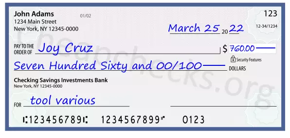 memo line written on a check