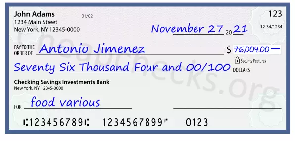 memo line written on a check