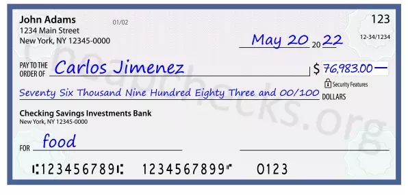 memo line written on a check