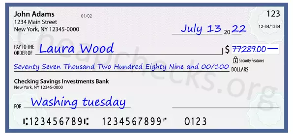 memo line written on a check