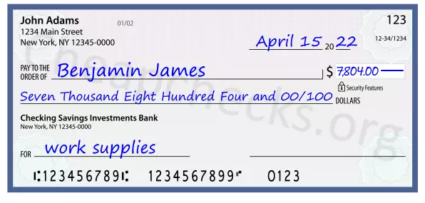 memo line written on a check