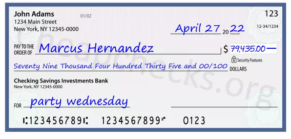 memo line written on a check