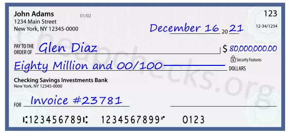 memo line written on a check