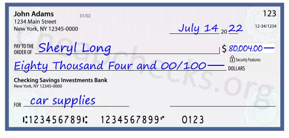 memo line written on a check