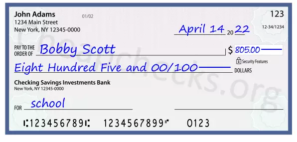 memo line written on a check