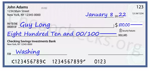 memo line written on a check