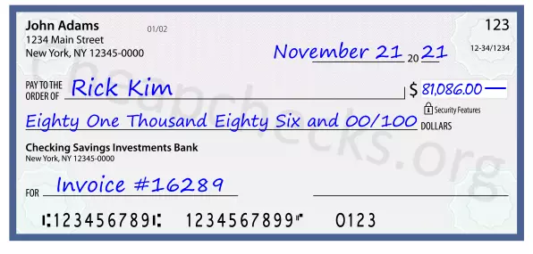 memo line written on a check