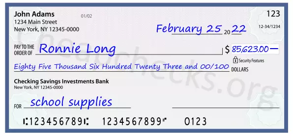 memo line written on a check