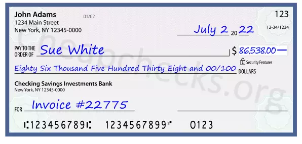 memo line written on a check