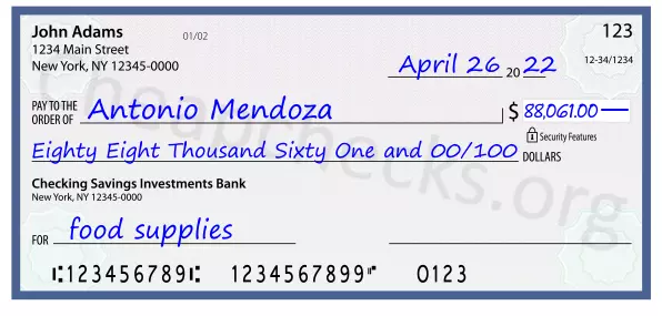 memo line written on a check