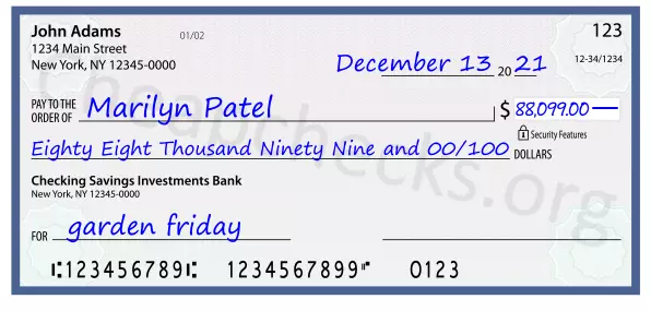 memo line written on a check