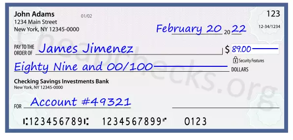 memo line written on a check