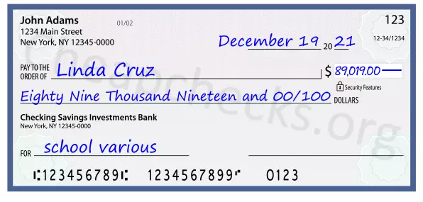 memo line written on a check