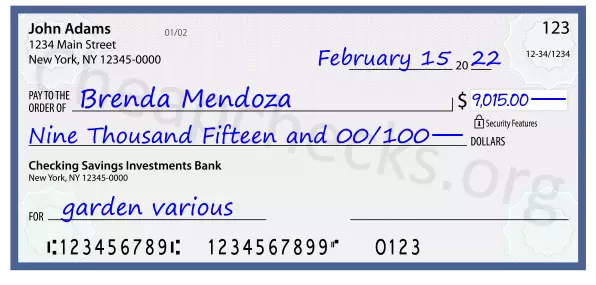 memo line written on a check