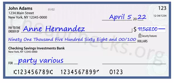 memo line written on a check