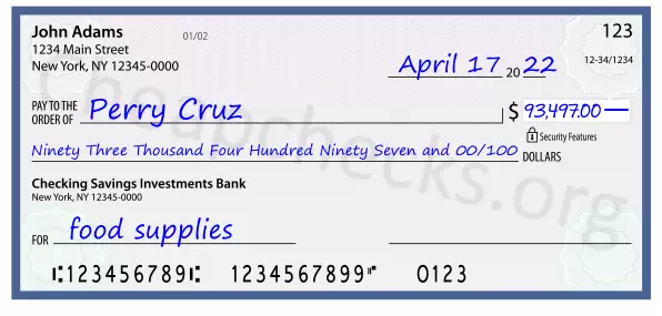 memo line written on a check