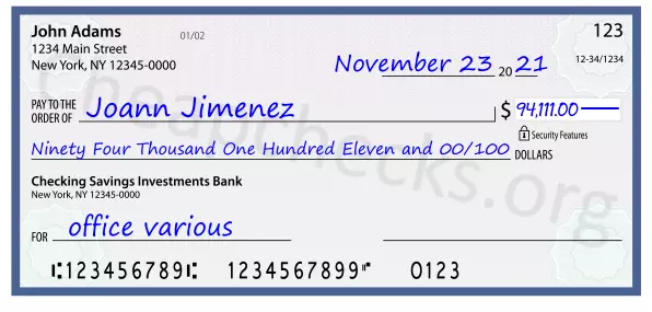 memo line written on a check