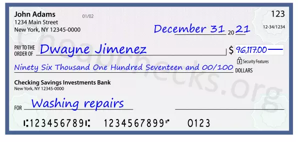 memo line written on a check