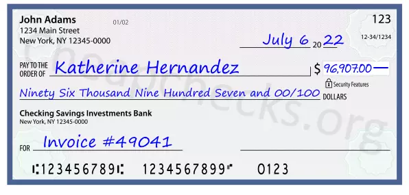 memo line written on a check