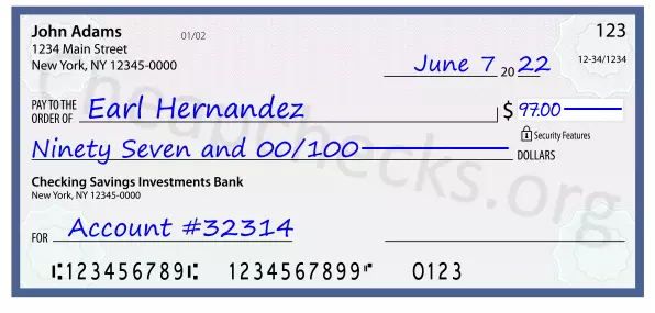 memo line written on a check