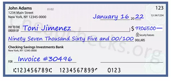 memo line written on a check