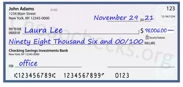 memo line written on a check