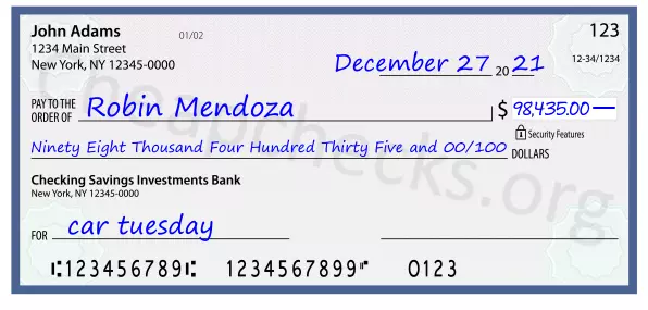 memo line written on a check