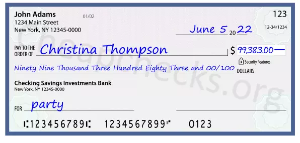 memo line written on a check