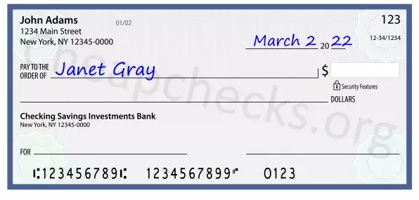 payee line written on check